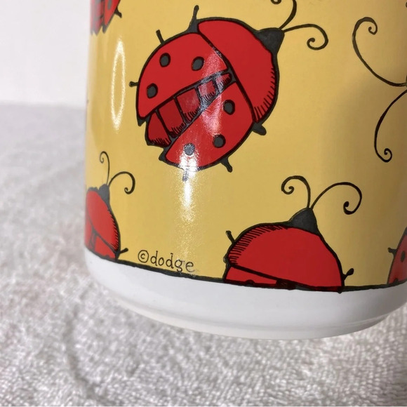 Vintage Bugz By Ursula Dodge Ceramic Ladybug Signature Stoneware Canister - Picture 2 of 16